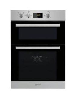 Indesit Aria Idd6340Wh Built-In Double Electric Oven - Stainless Steel - Oven With Installation